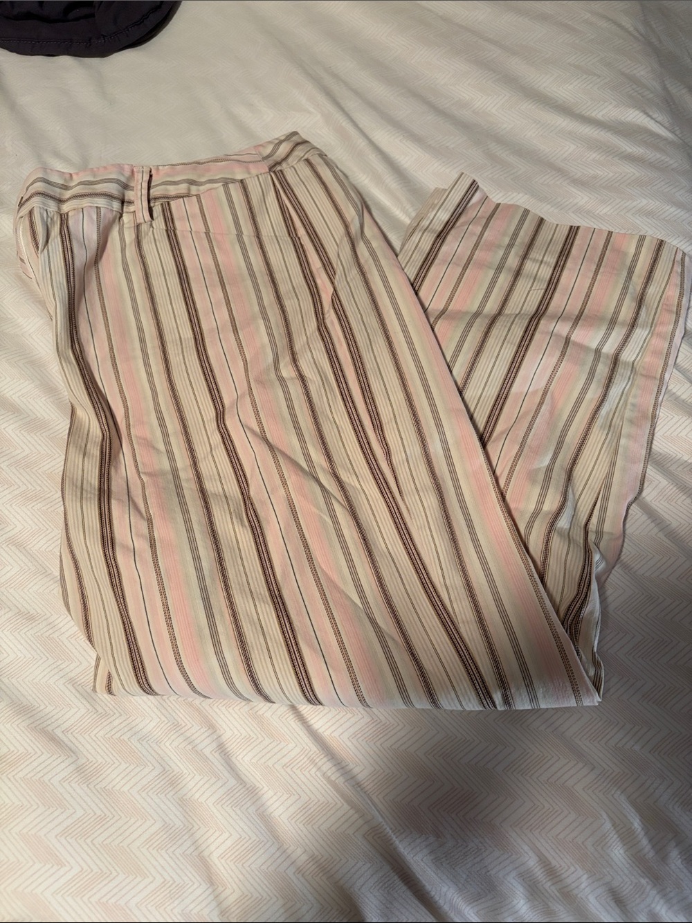 Talbots Striped Chinos in Pink and Brown - Tailored Casual Pants - 4